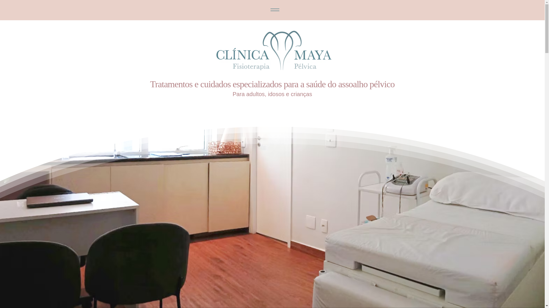 website screenshot of https://mayafisiopelvica.com.br/