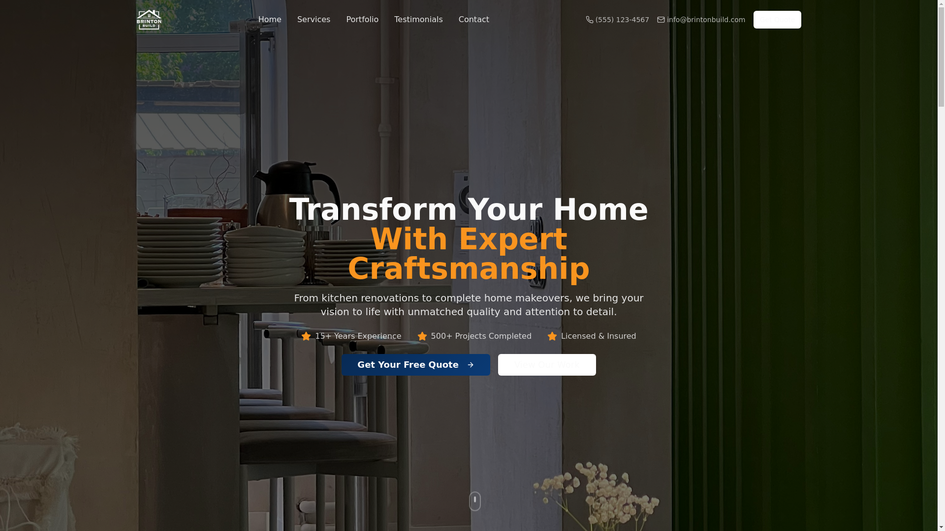 website screenshot of https://brinton-builds-home-space.pages.dev/