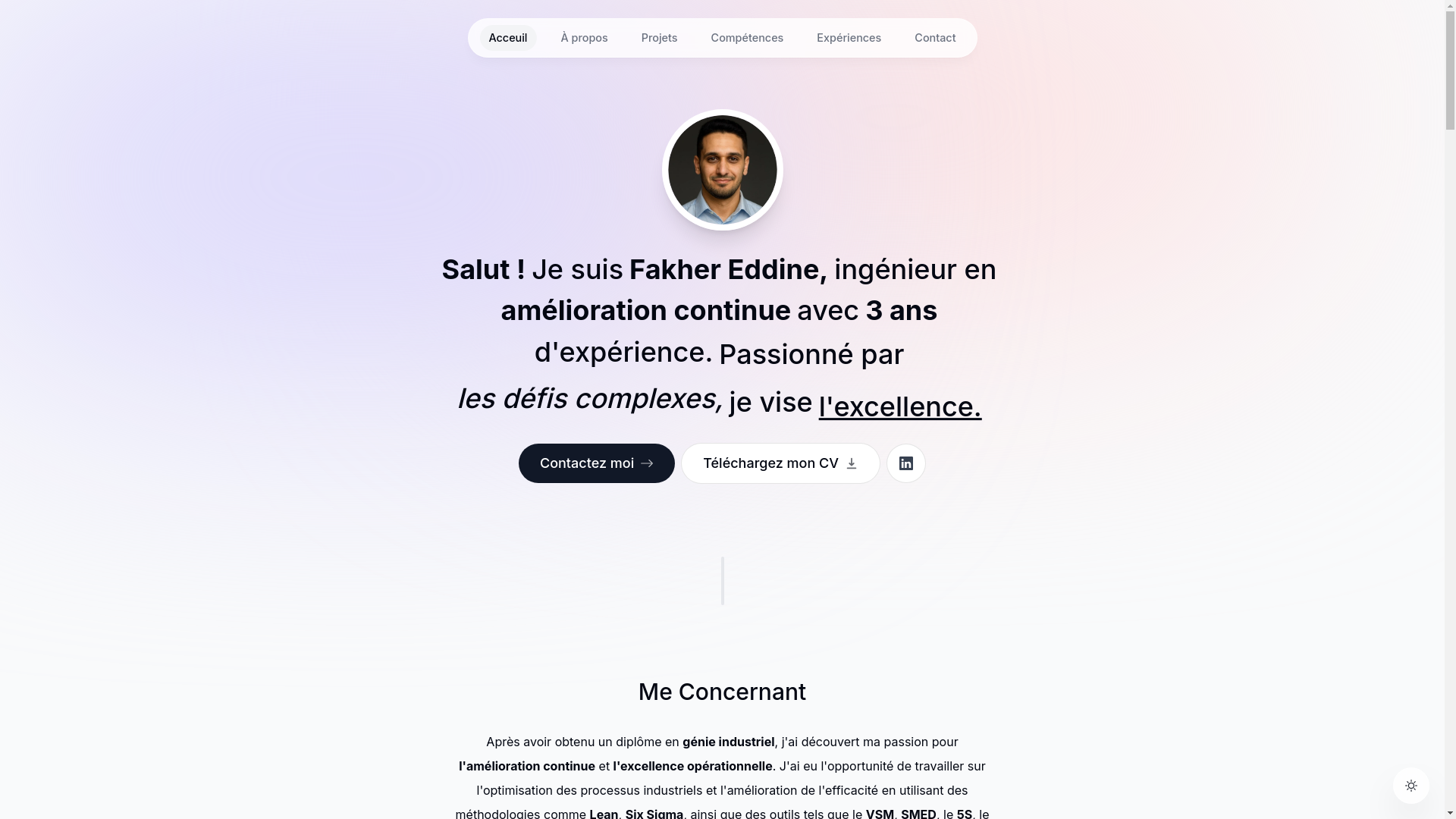 website screenshot of https://optimizewithfakher.fr/