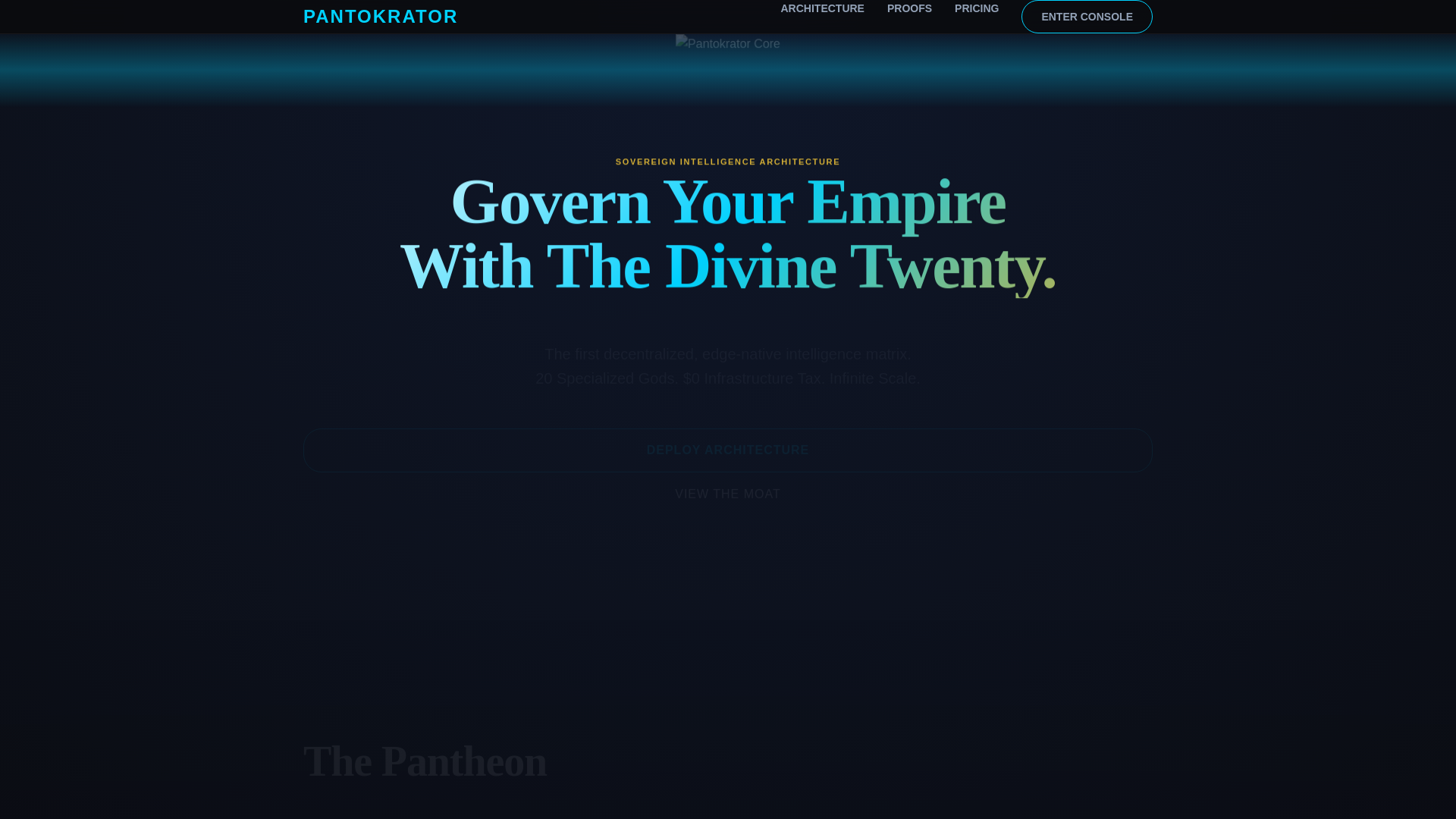 website screenshot of https://pantokrator-flagship.pages.dev/