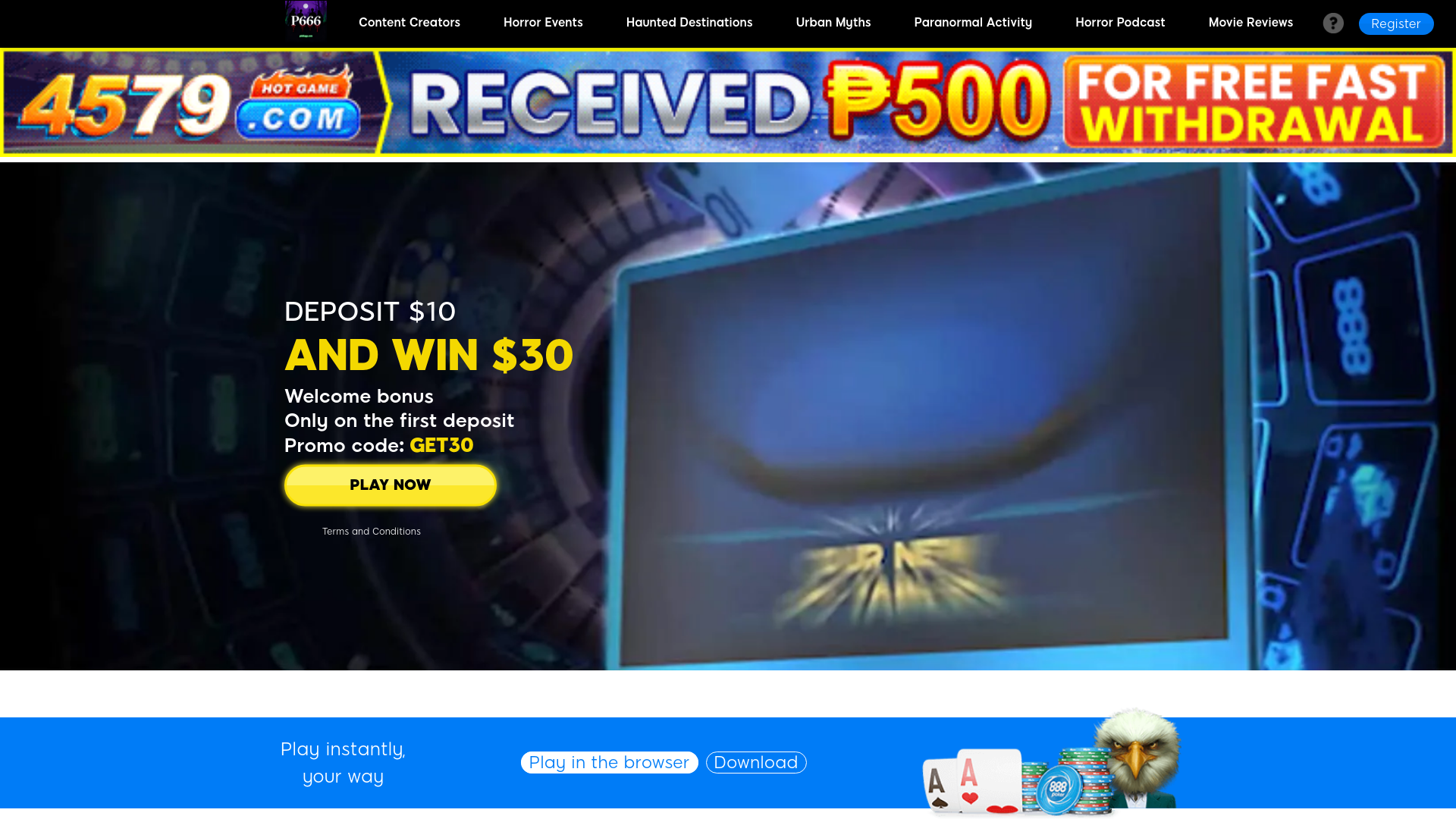 website screenshot of https://p666app.com