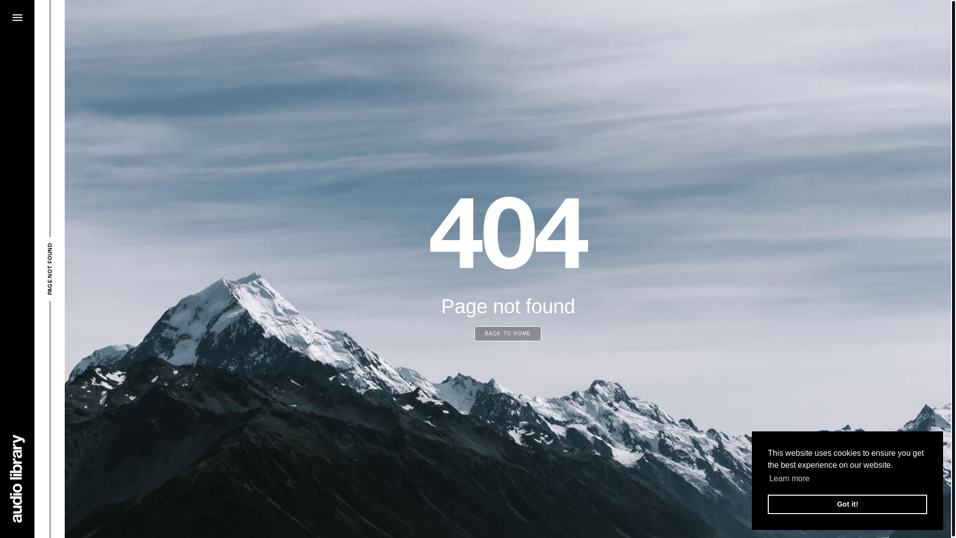 website screenshot of https://www.audiolibrary.com.co/13oun..
