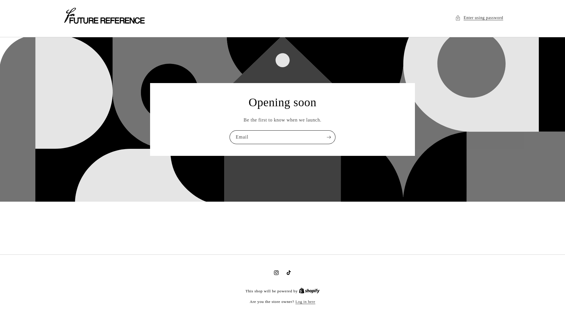 website screenshot of https://forfuturereference.shop/