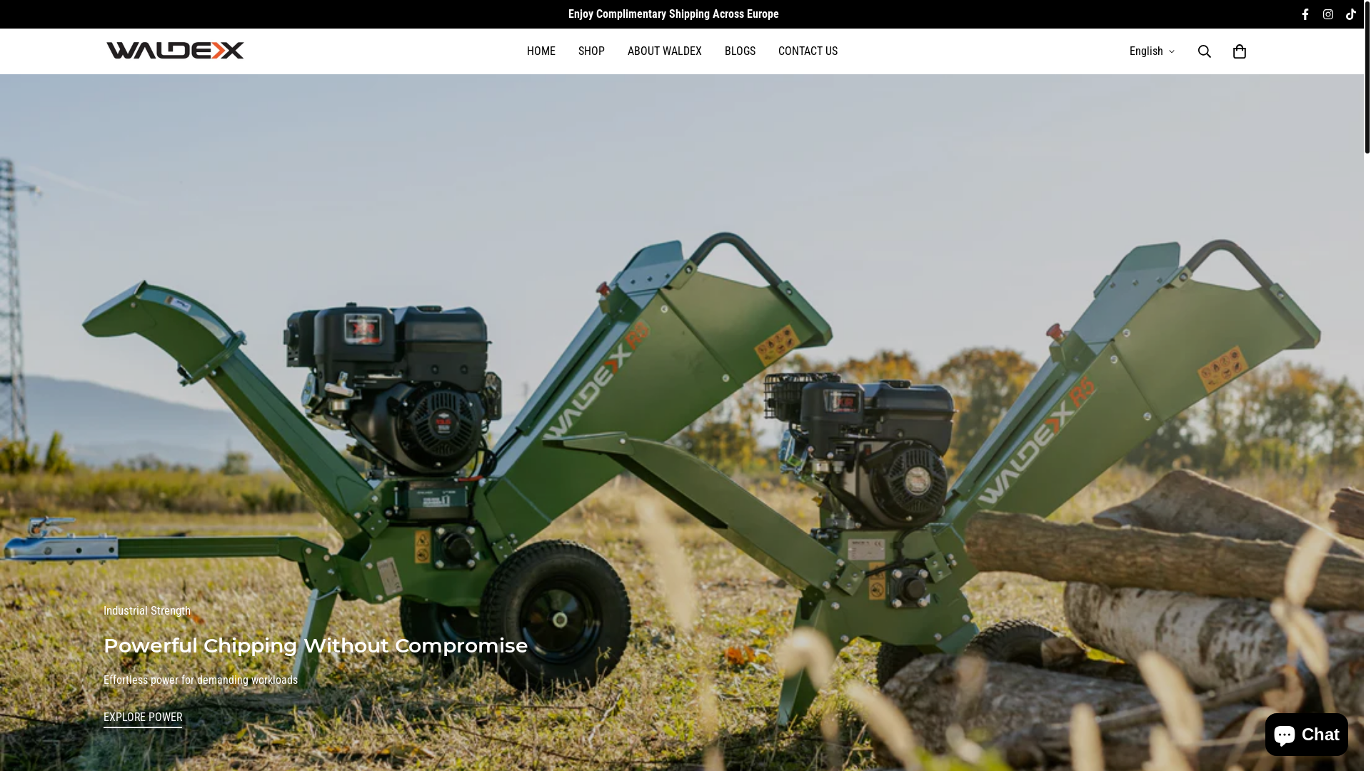 website screenshot of https://waldexmachines.com/