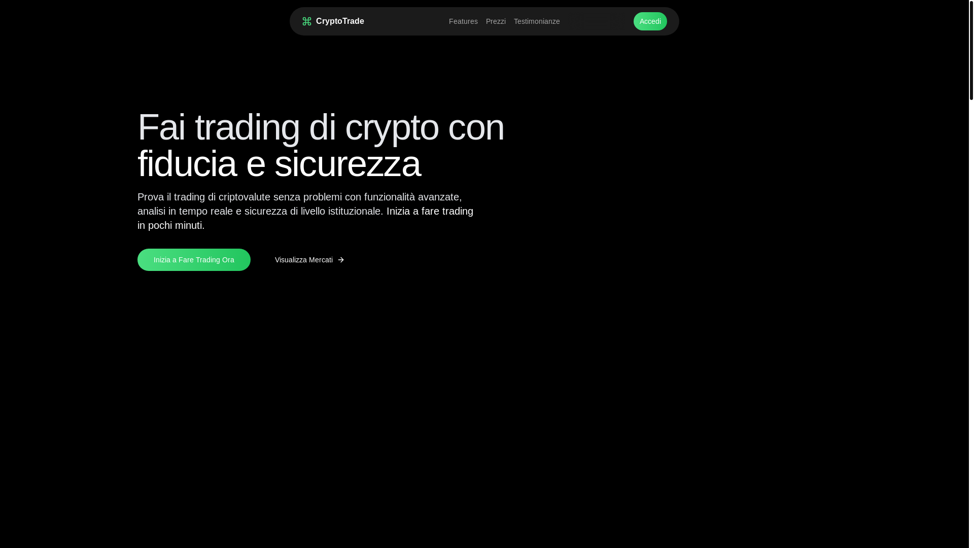 website screenshot of https://vertextrader.io/