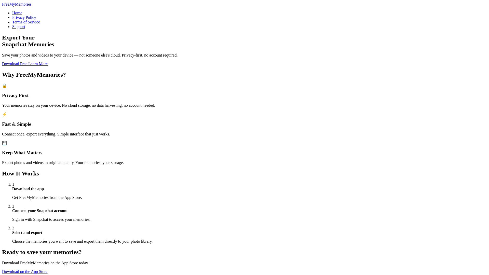 website screenshot of https://freemymemories-web.pages.dev/