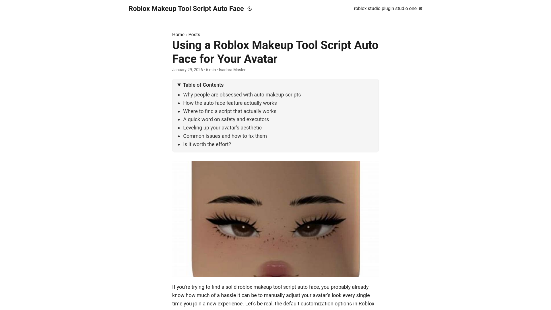 website screenshot of https://roblox-makeup-tool-script-auto-face.pages.dev/