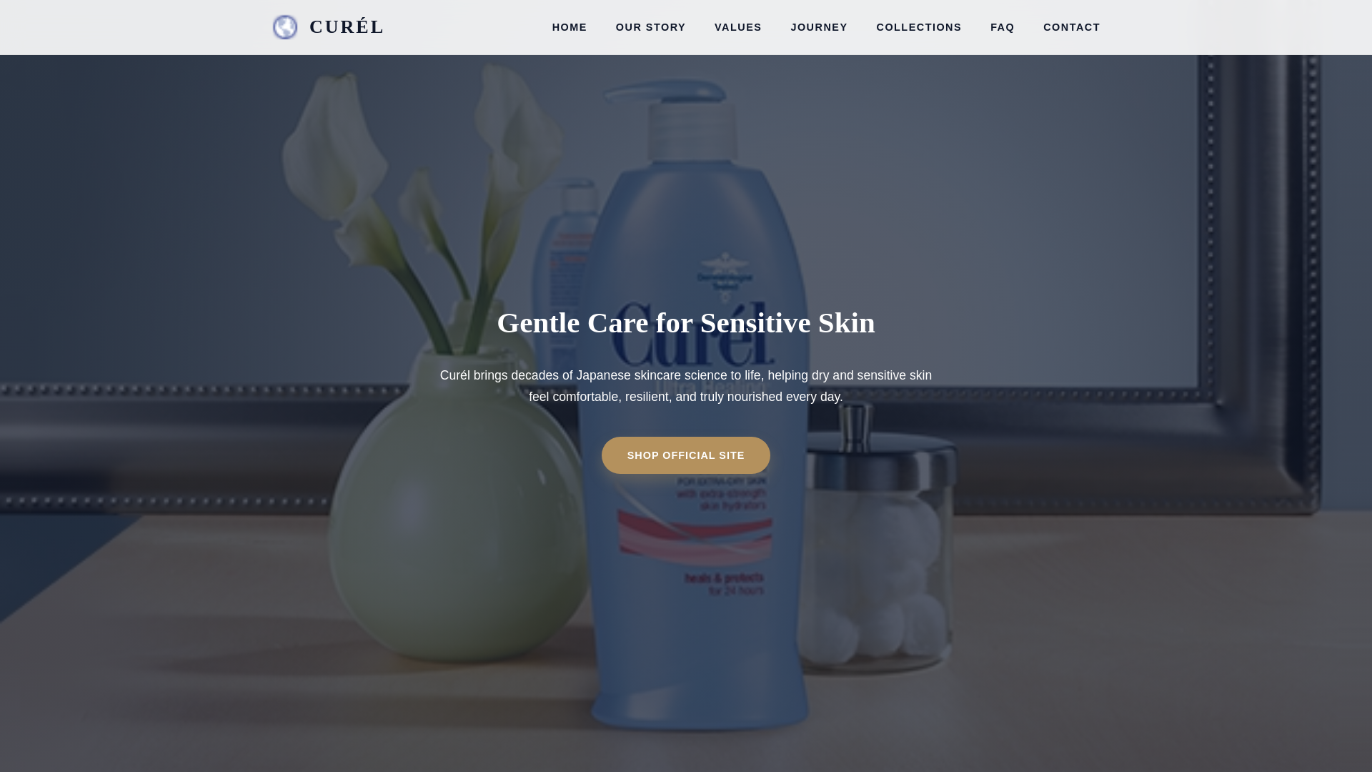 website screenshot of https://curelskincarecom.com/