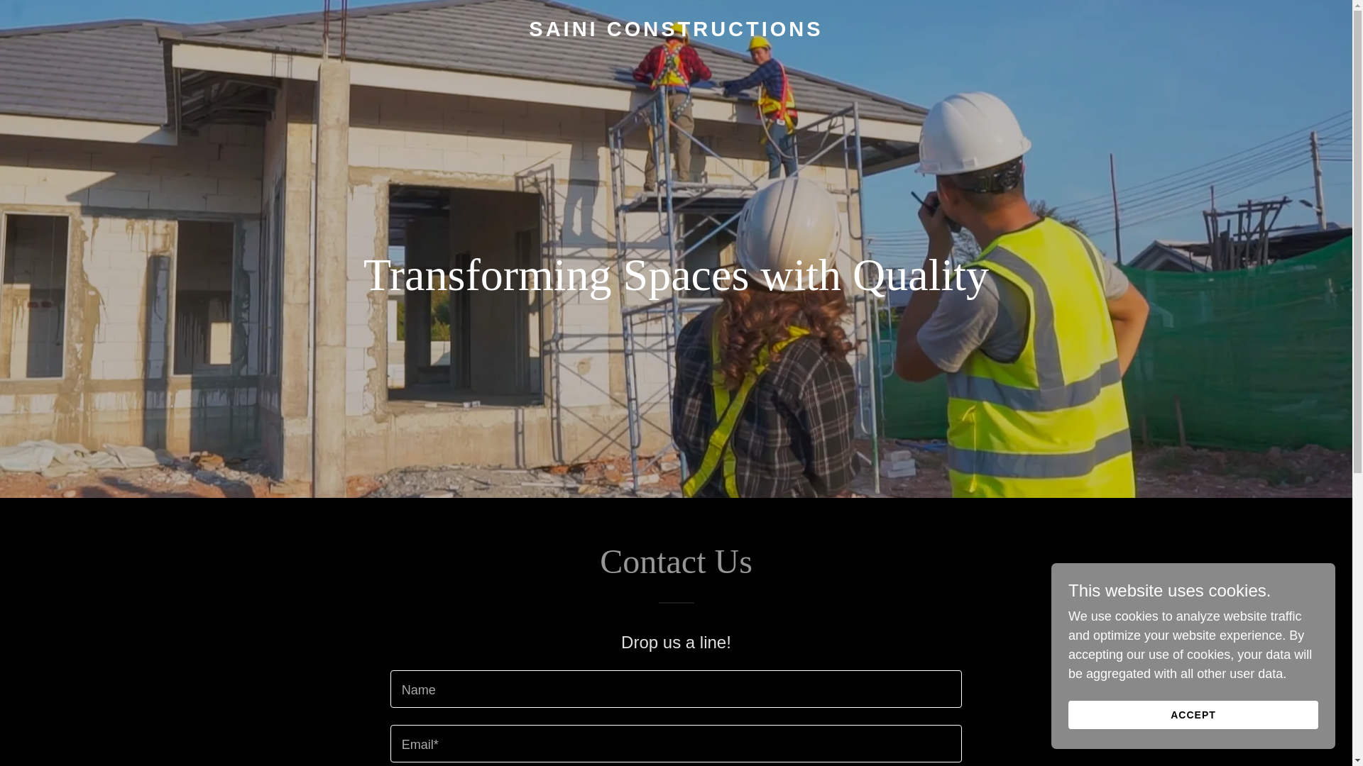 website screenshot of https://sainiconstructions.com/
