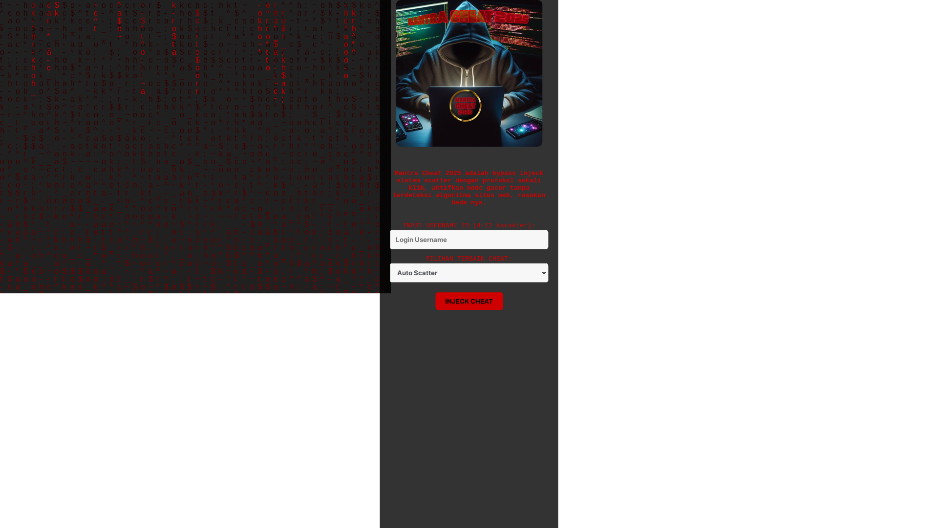 website screenshot of https://mantracheat.pages.dev/