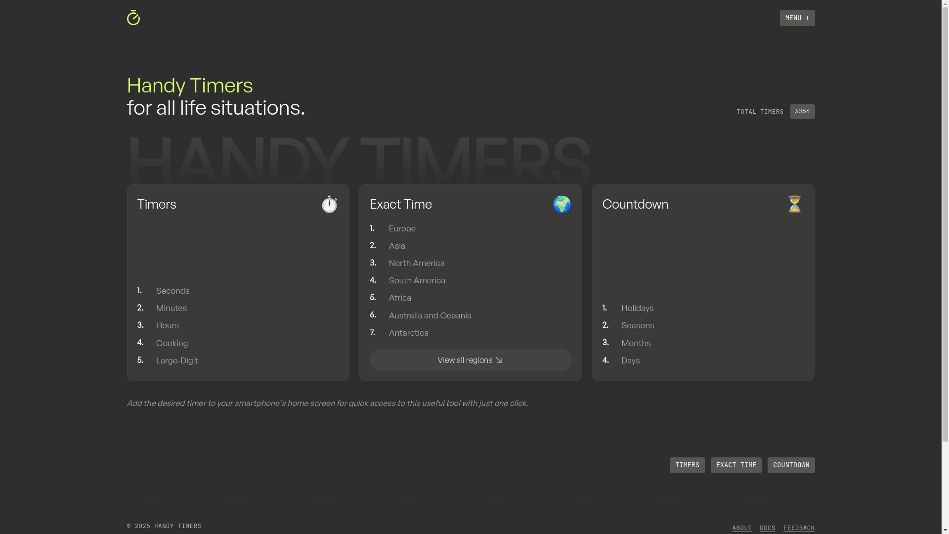 website screenshot of https://handytimers.pages.dev/