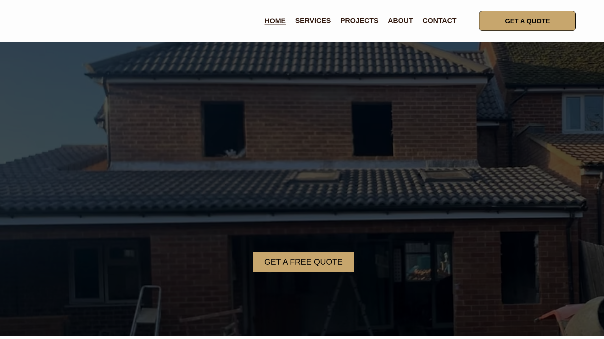 website screenshot of https://interhomeconstruction.co.uk/