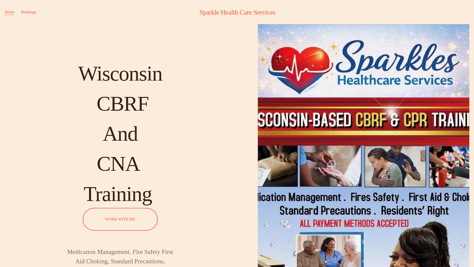 website screenshot of https://sparklehealthcareservices.com