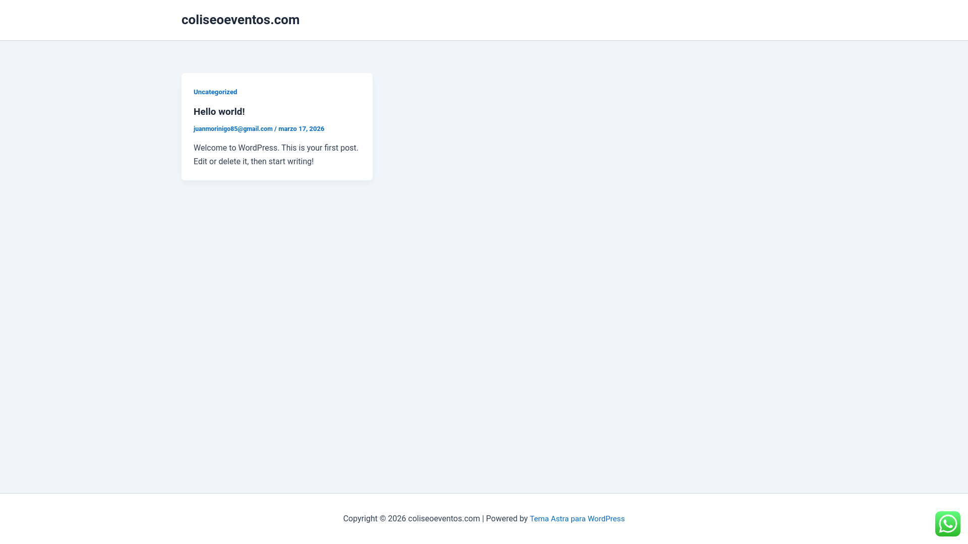 website screenshot of https://coliseoeventos.com/
