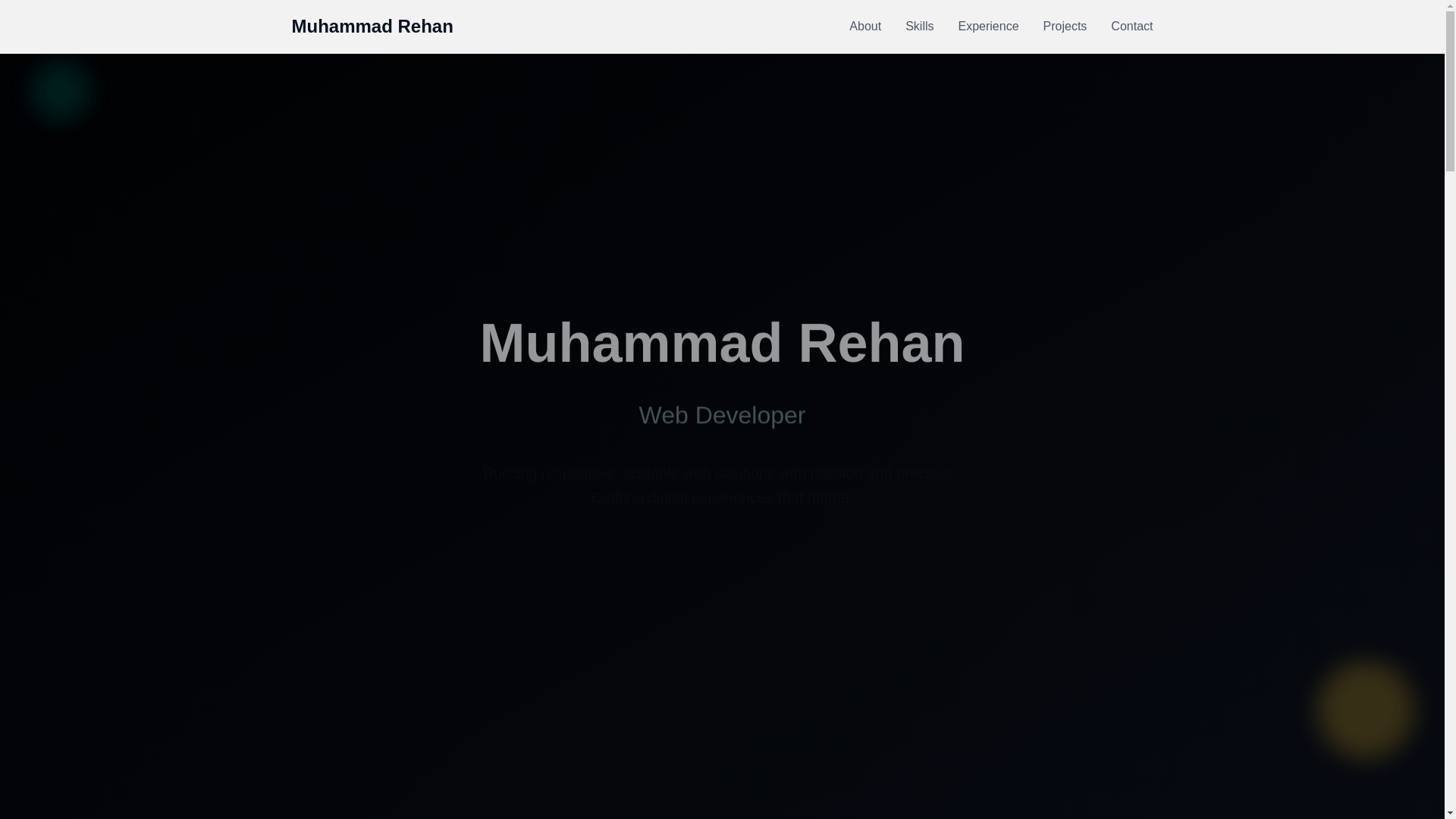 website screenshot of https://muhammadrehan.pages.dev/