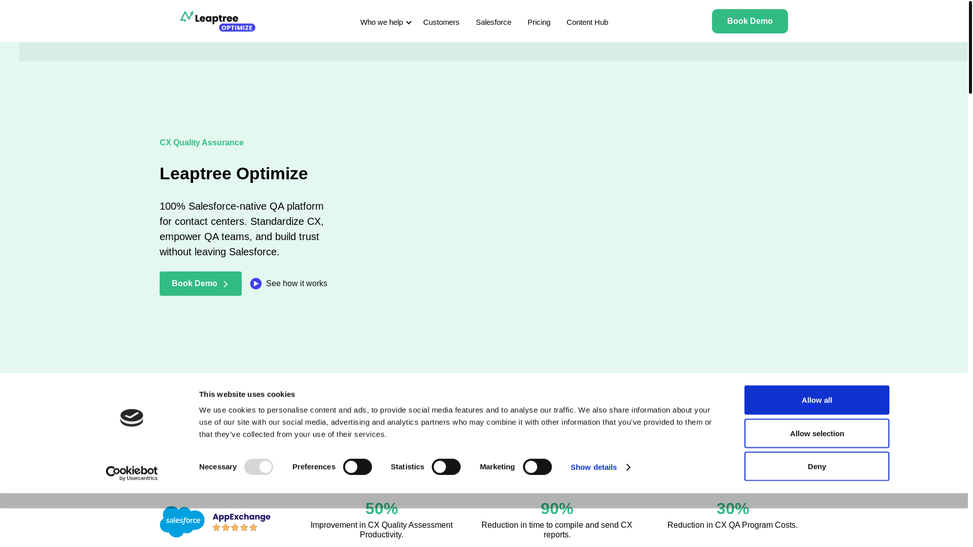 website screenshot of https://thinkleaptree.com/