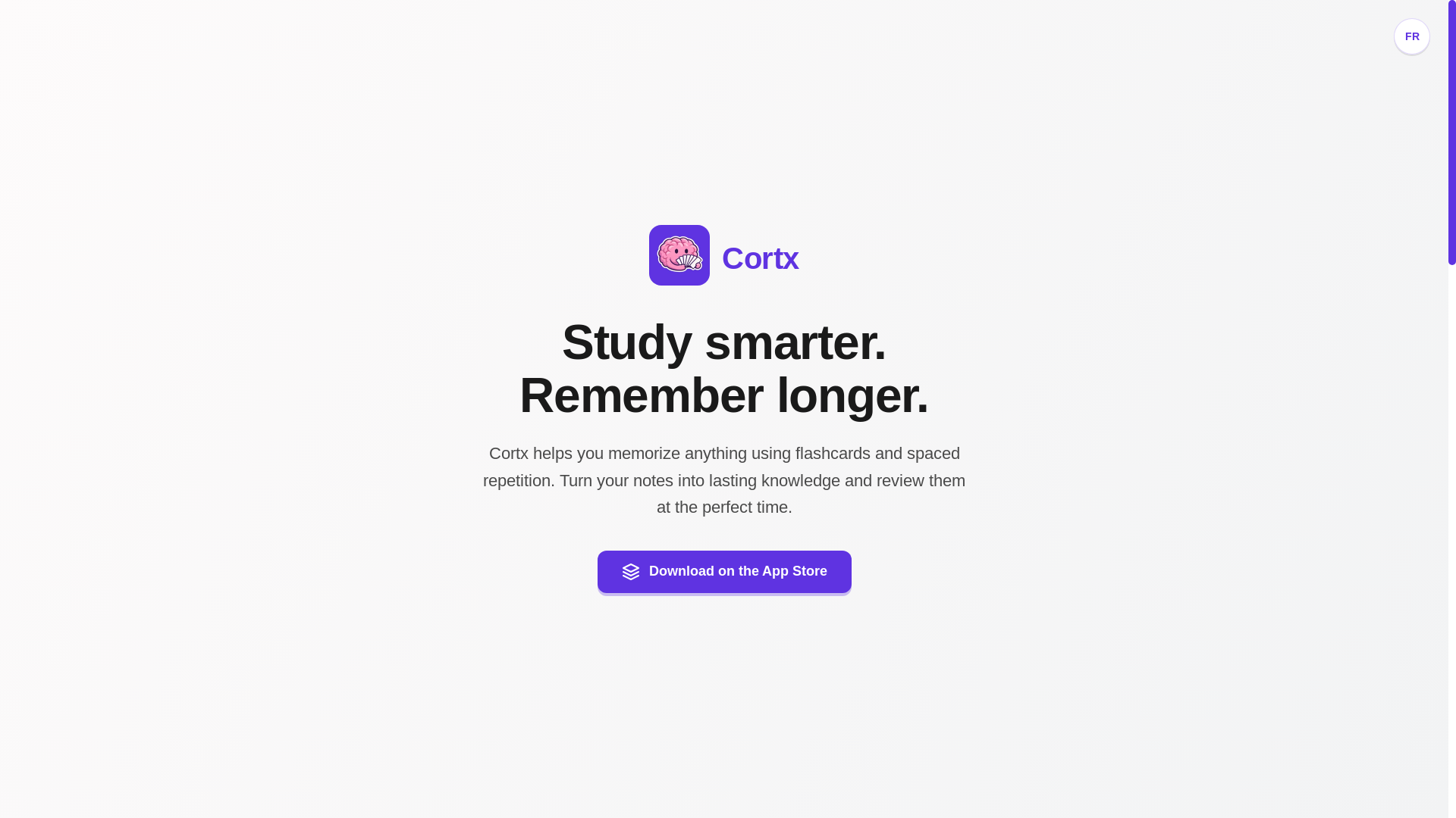 website screenshot of https://cortx-app.com/