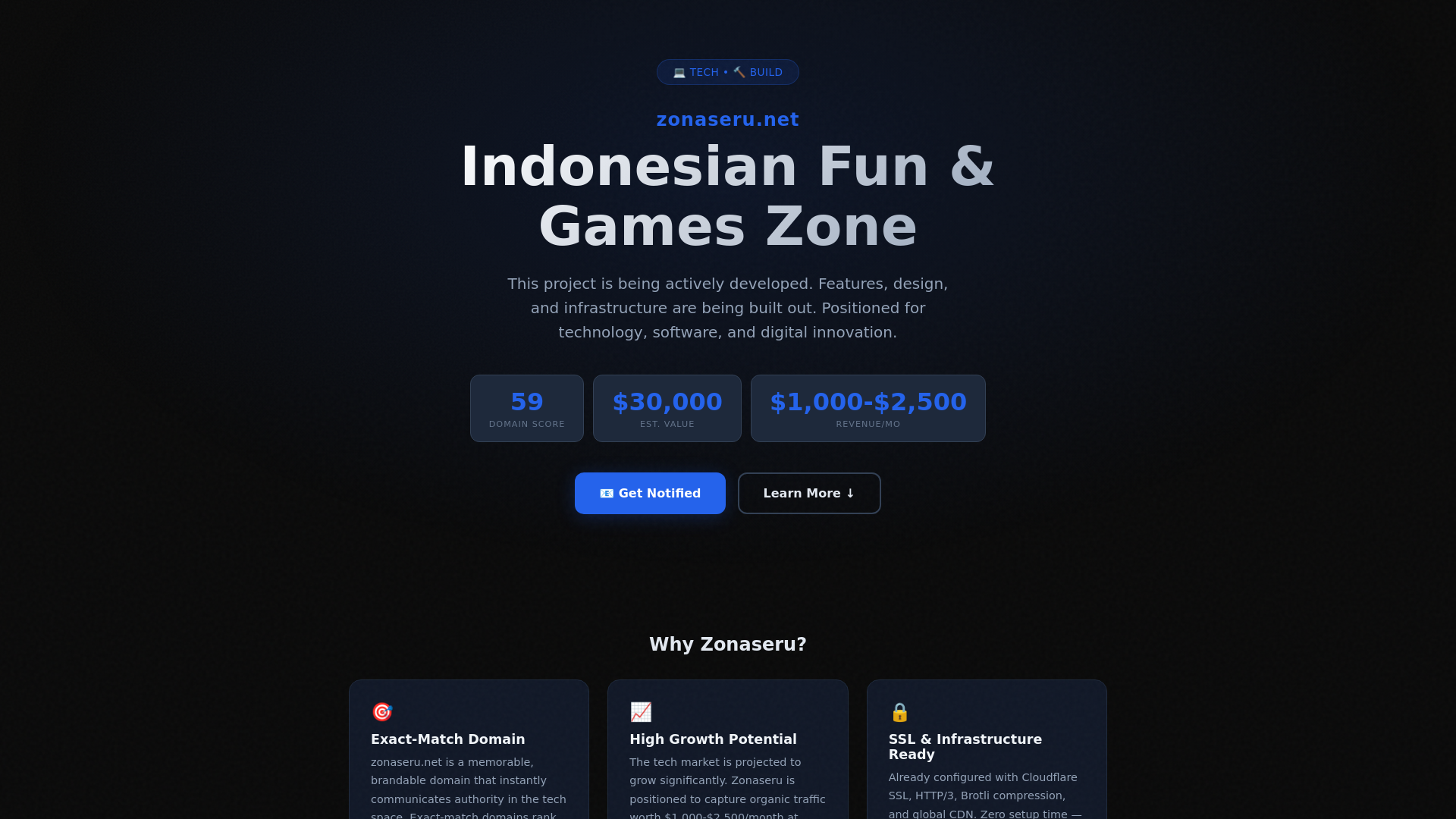 website screenshot of https://zonaseru.net/