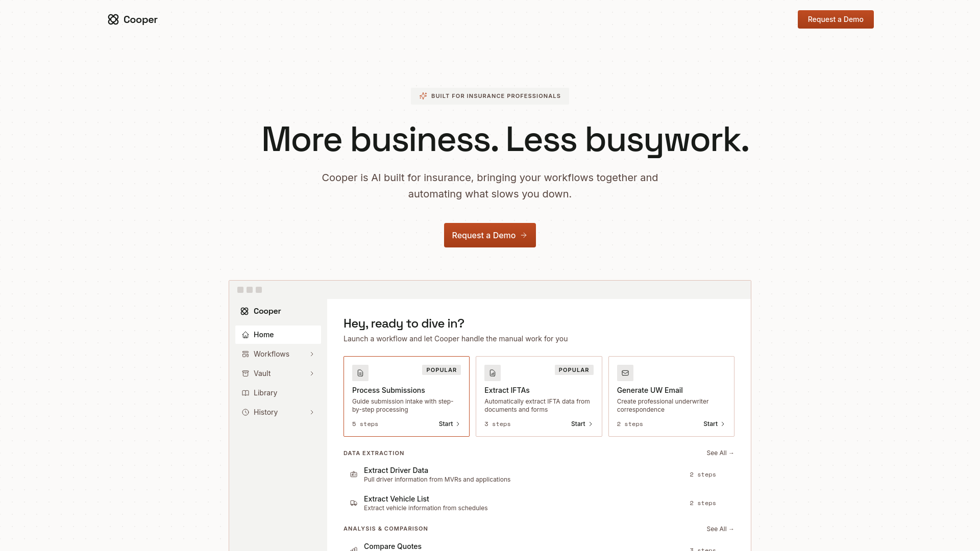 website screenshot of https://askcooperaiapp.com/