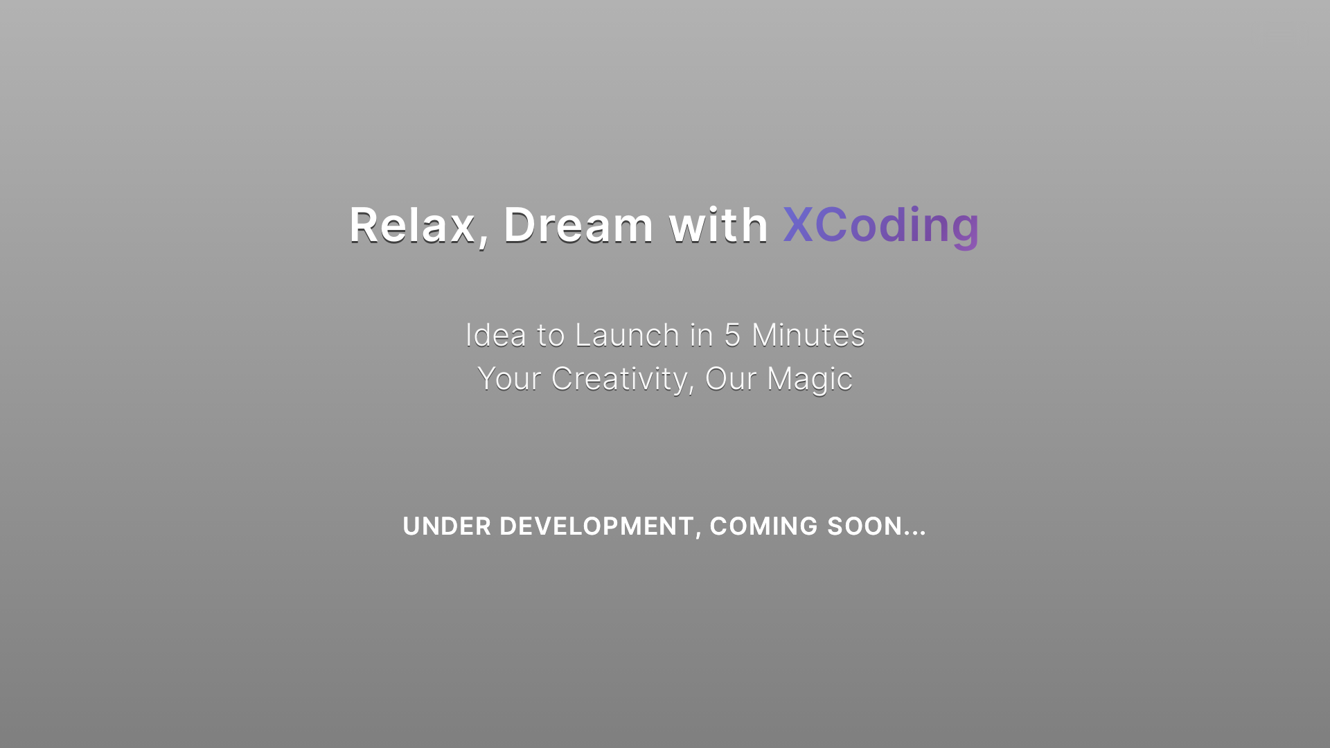 website screenshot of https://xcoding-coming-soon.pages.dev/