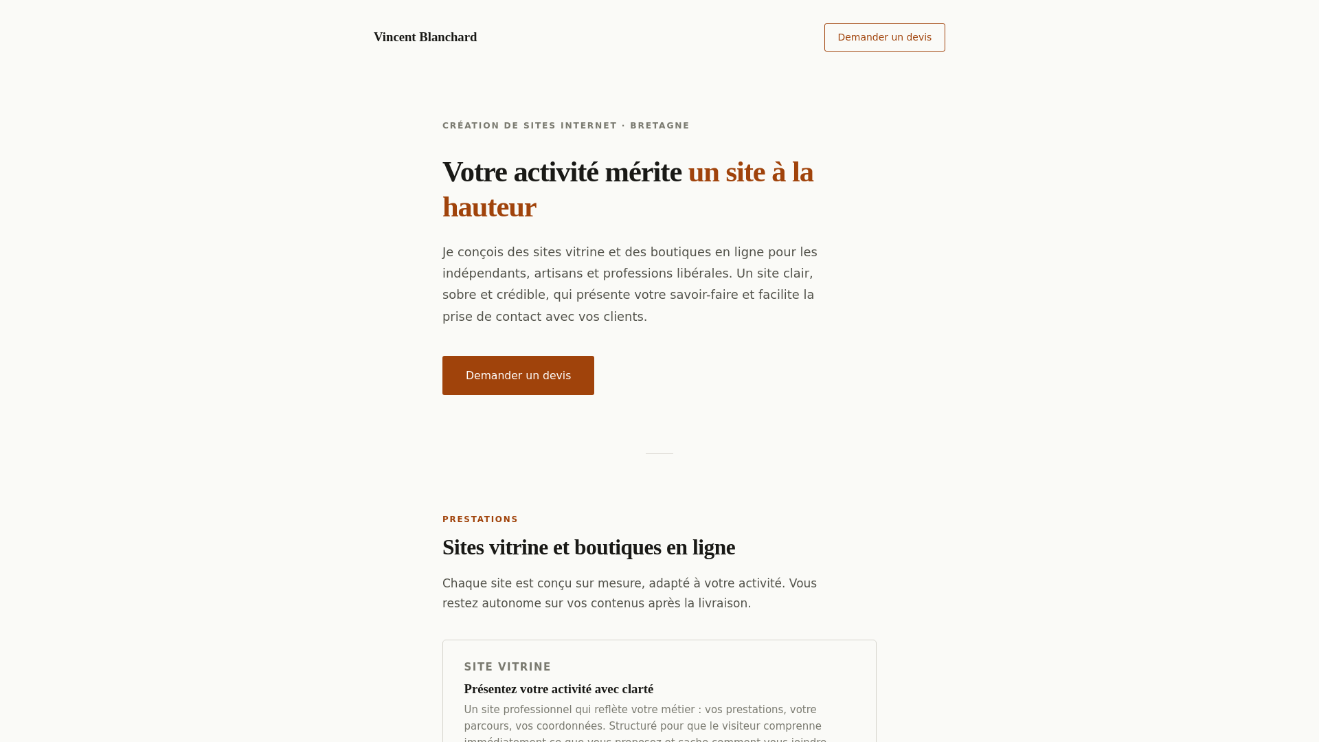 website screenshot of https://vincentblanchard.fr
