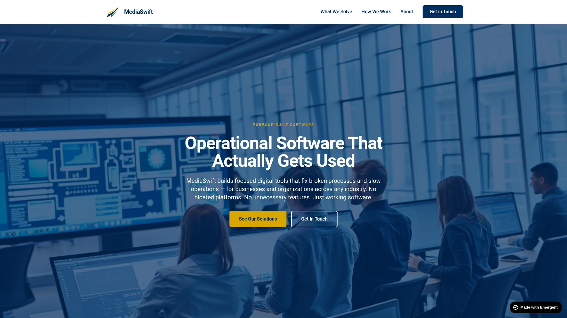 website screenshot of https://mediaswift-website.pages.dev/