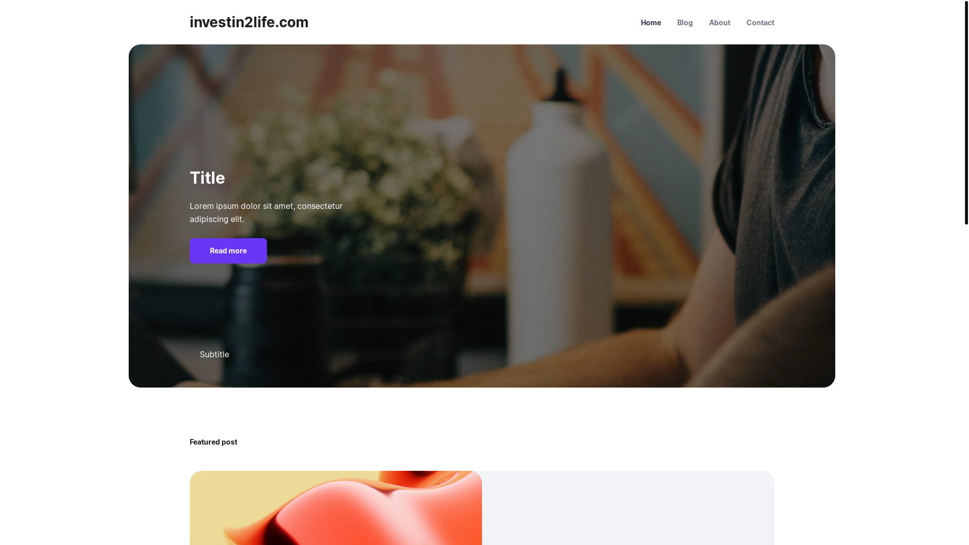 website screenshot of https://investin2life.com/