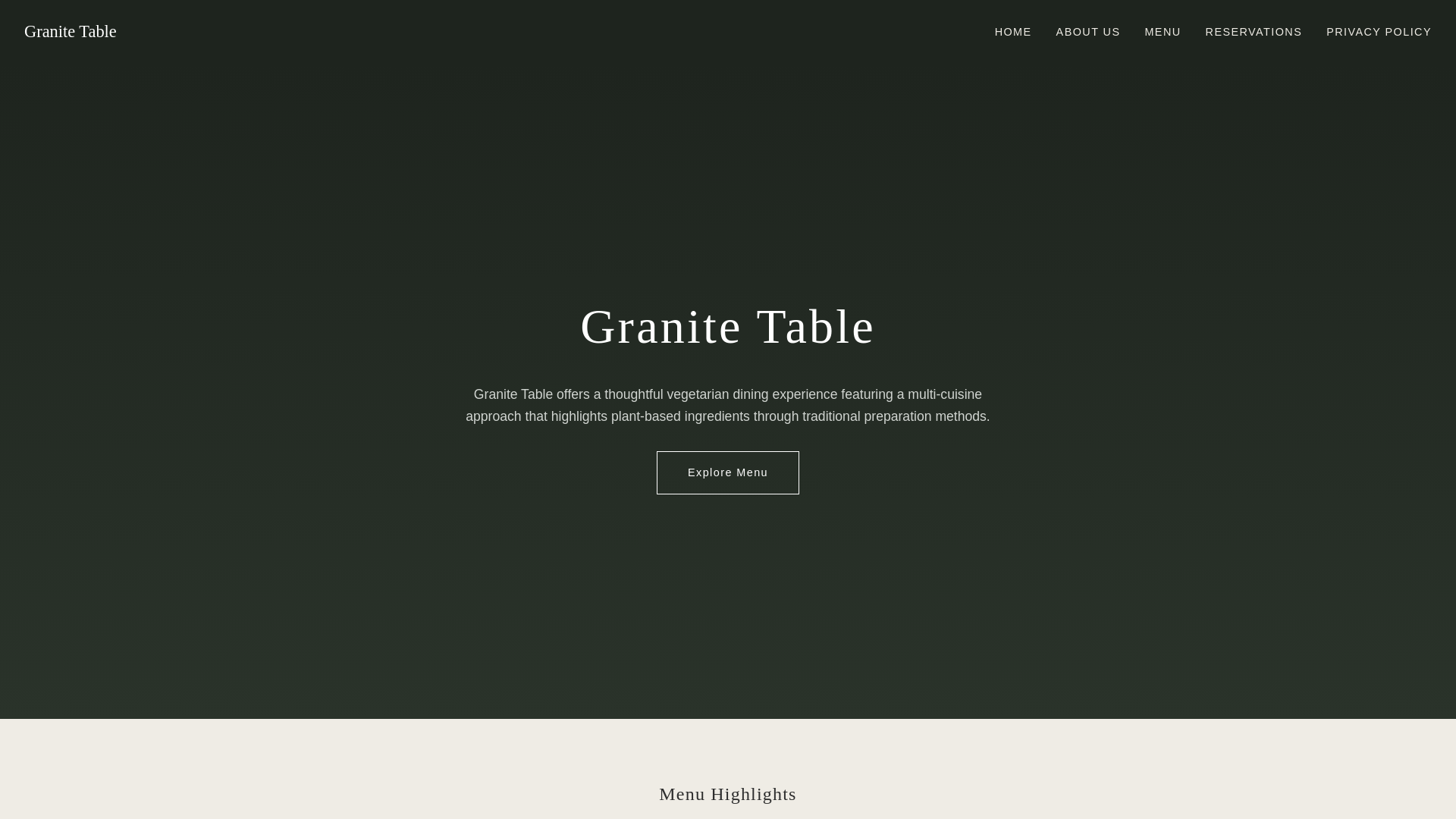 website screenshot of https://granitetable.site