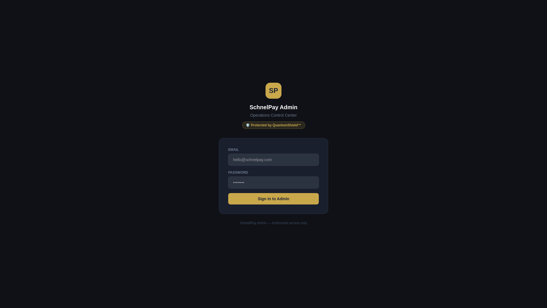 website screenshot of https://schnelpay-admin.pages.dev/