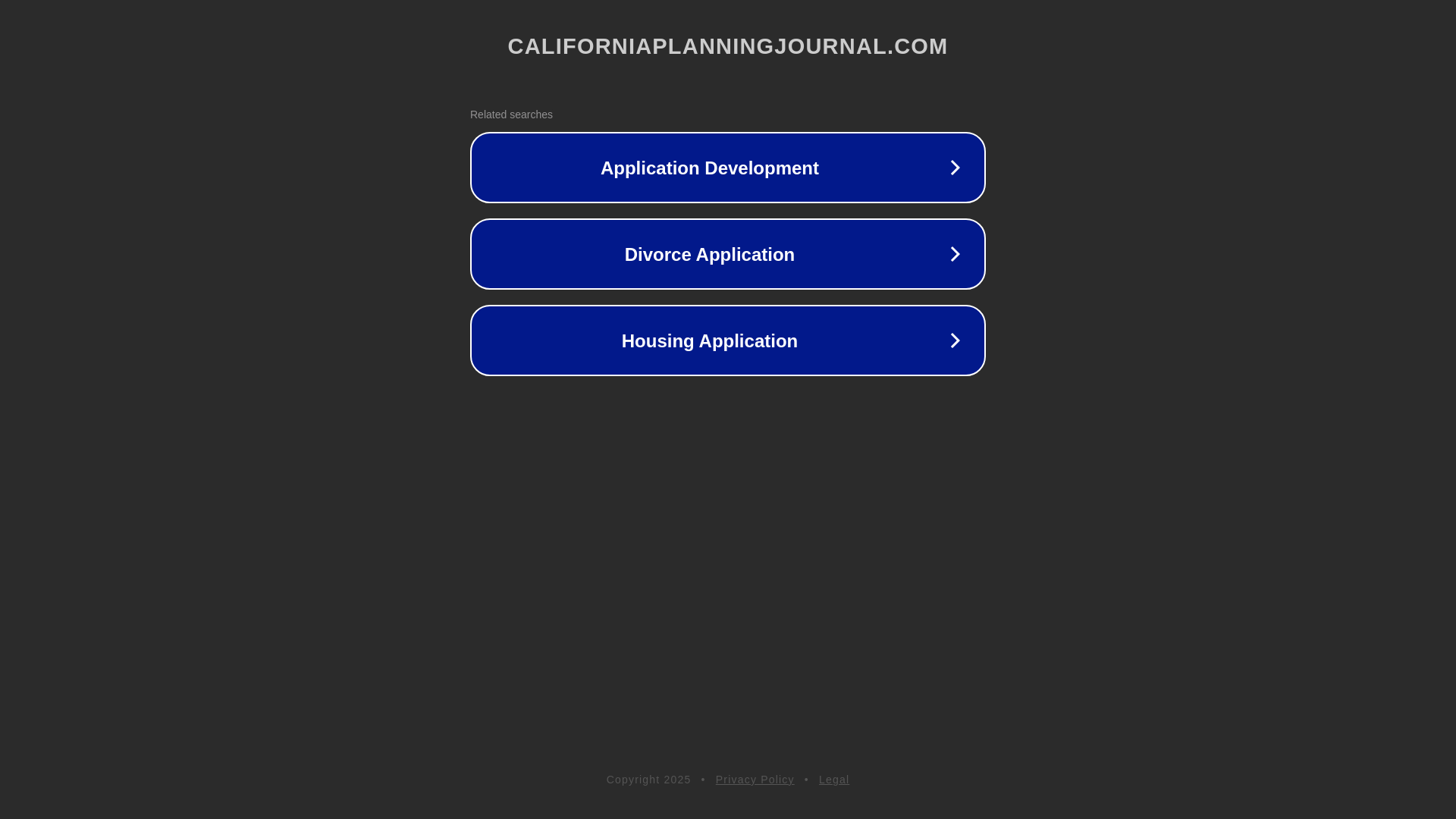 website screenshot of https://californiaplanningjournal.com/