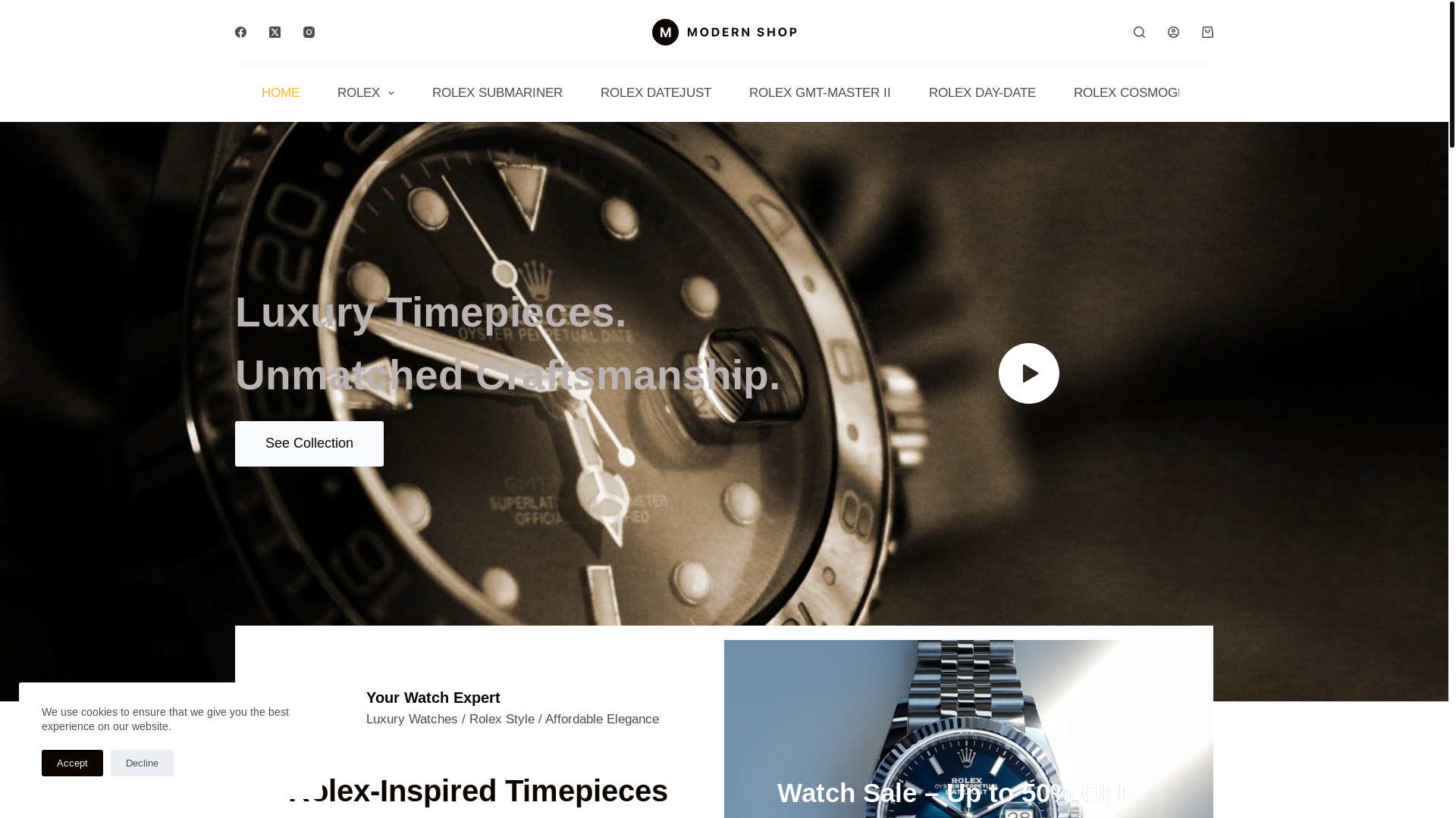 website screenshot of https://vsfwatches.cc/