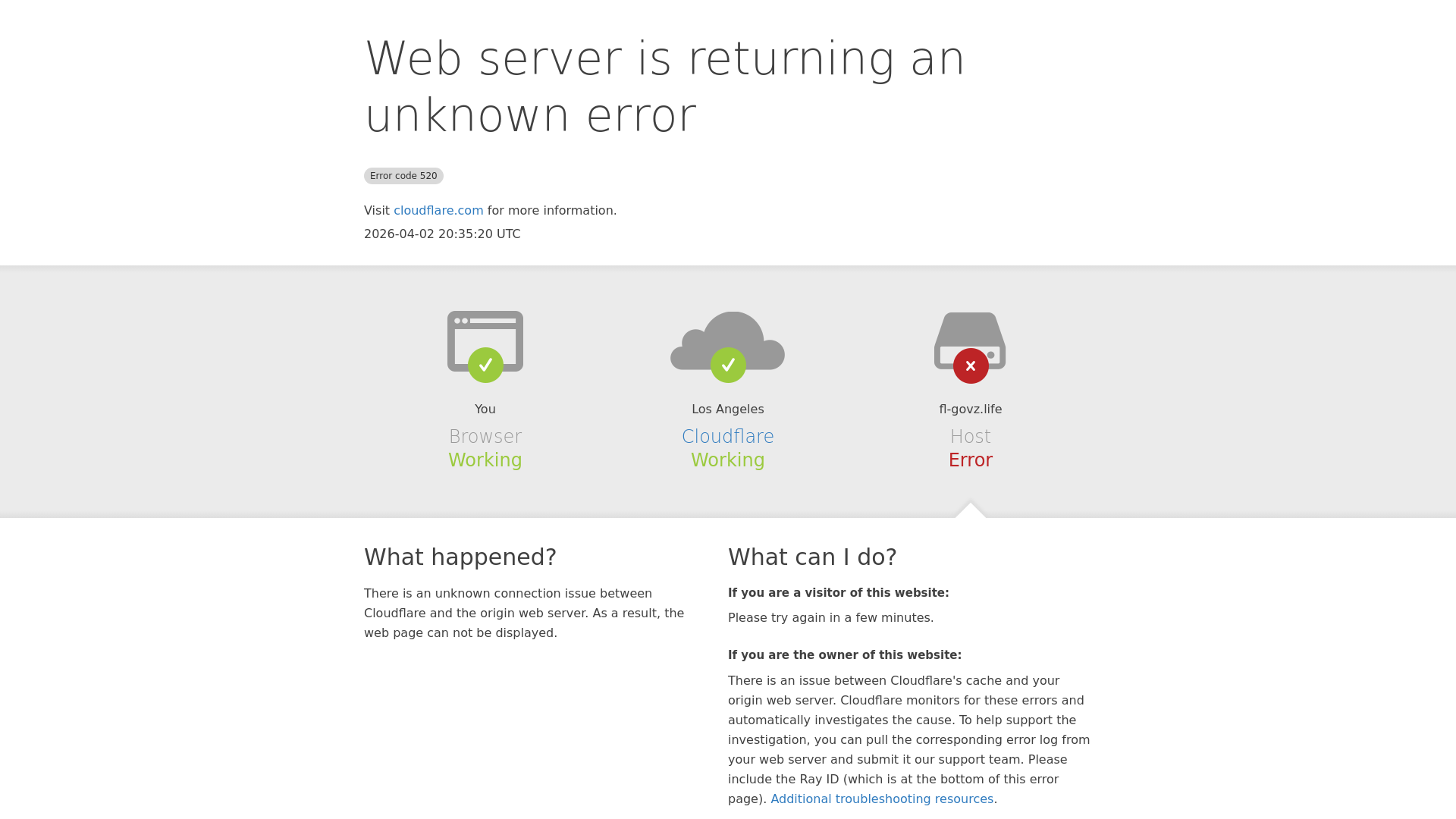 website screenshot of https://fl-govz.life/