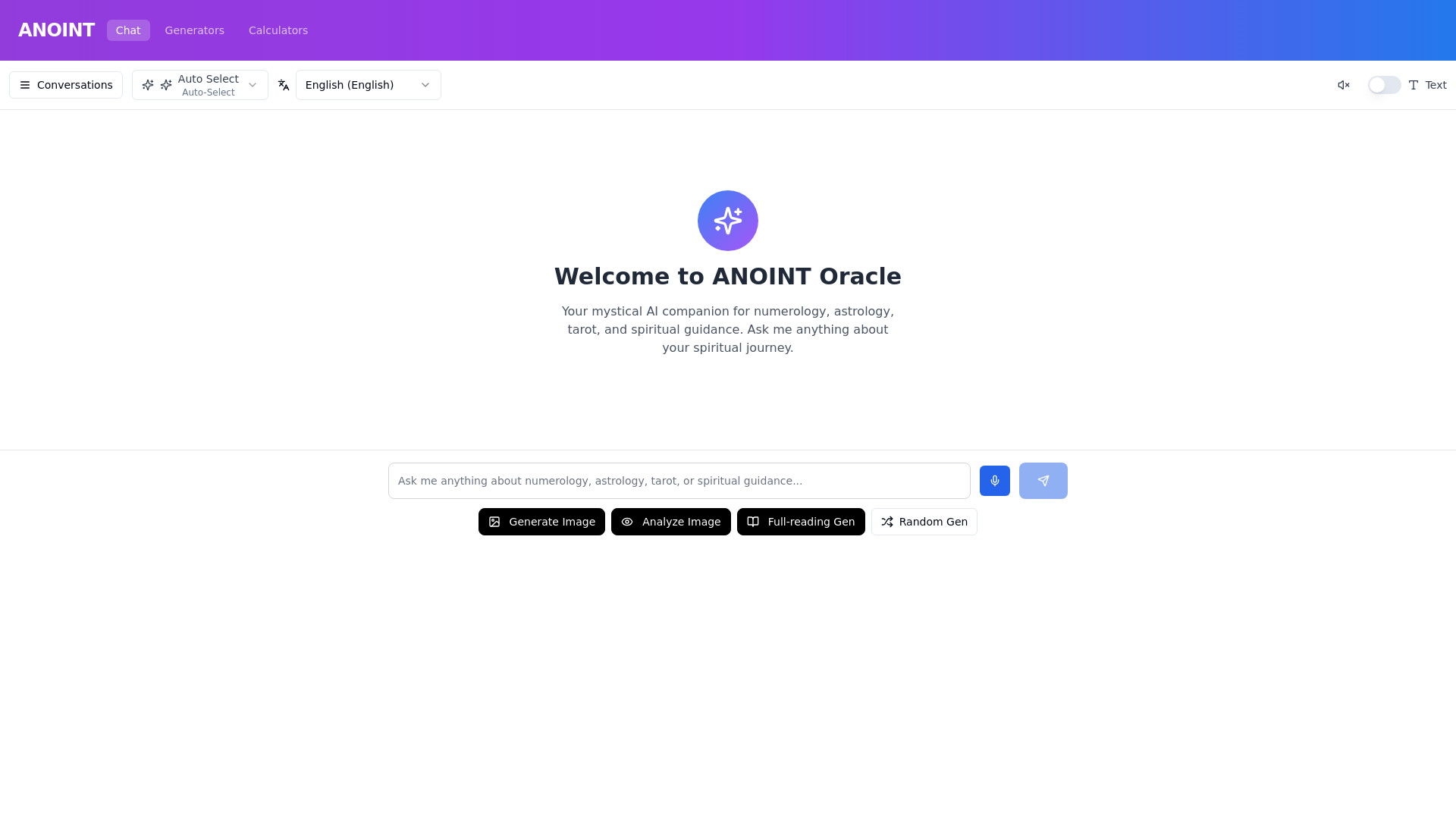website screenshot of https://anoint.chat/