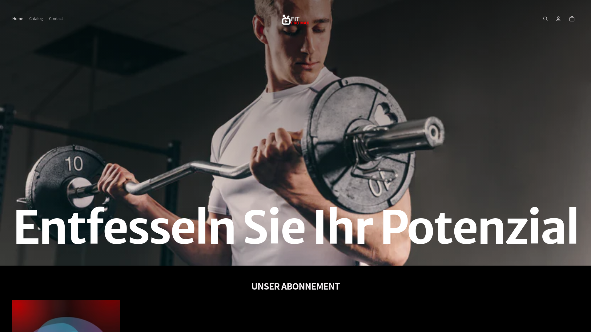 website screenshot of https://fitpromax.store/