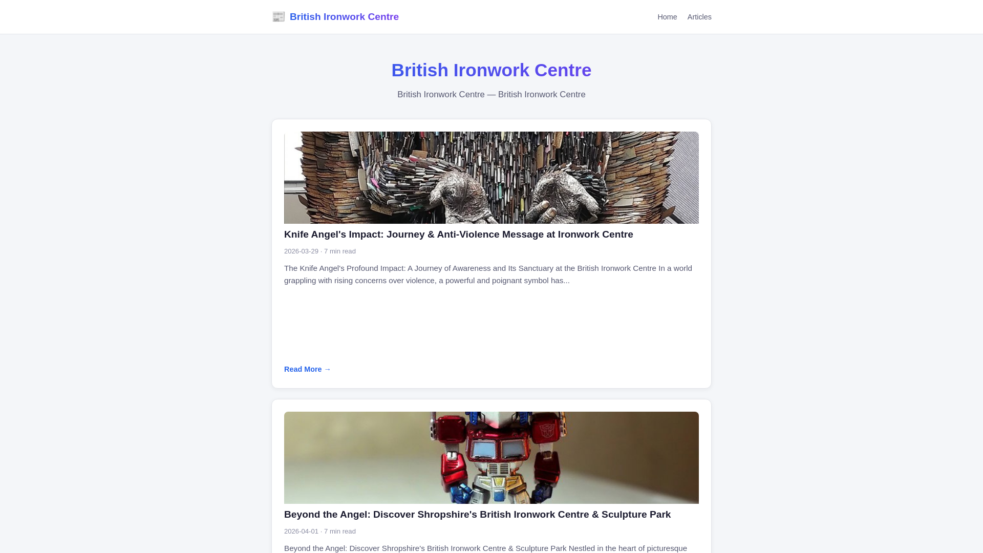 website screenshot of https://british-ironwork-centre.pages.dev/
