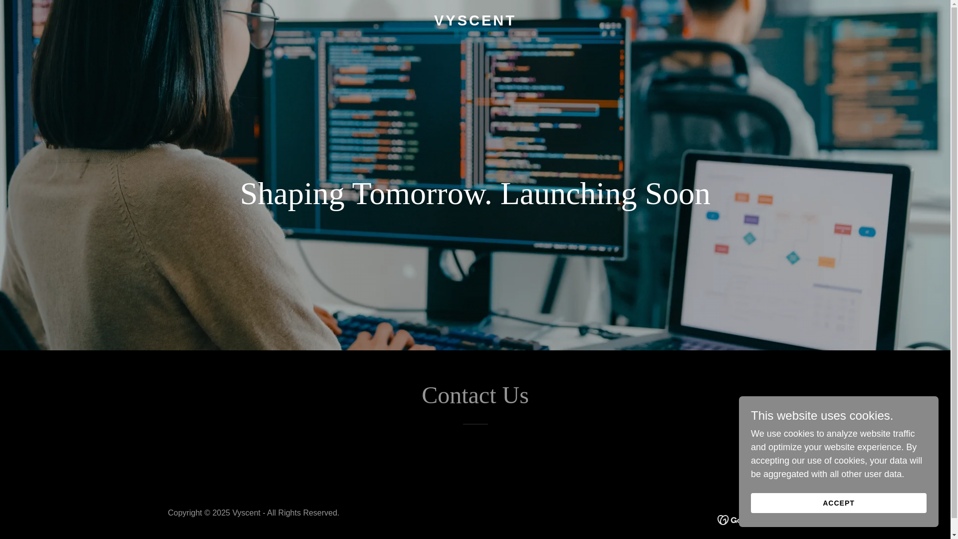 website screenshot of https://vyscent.com/