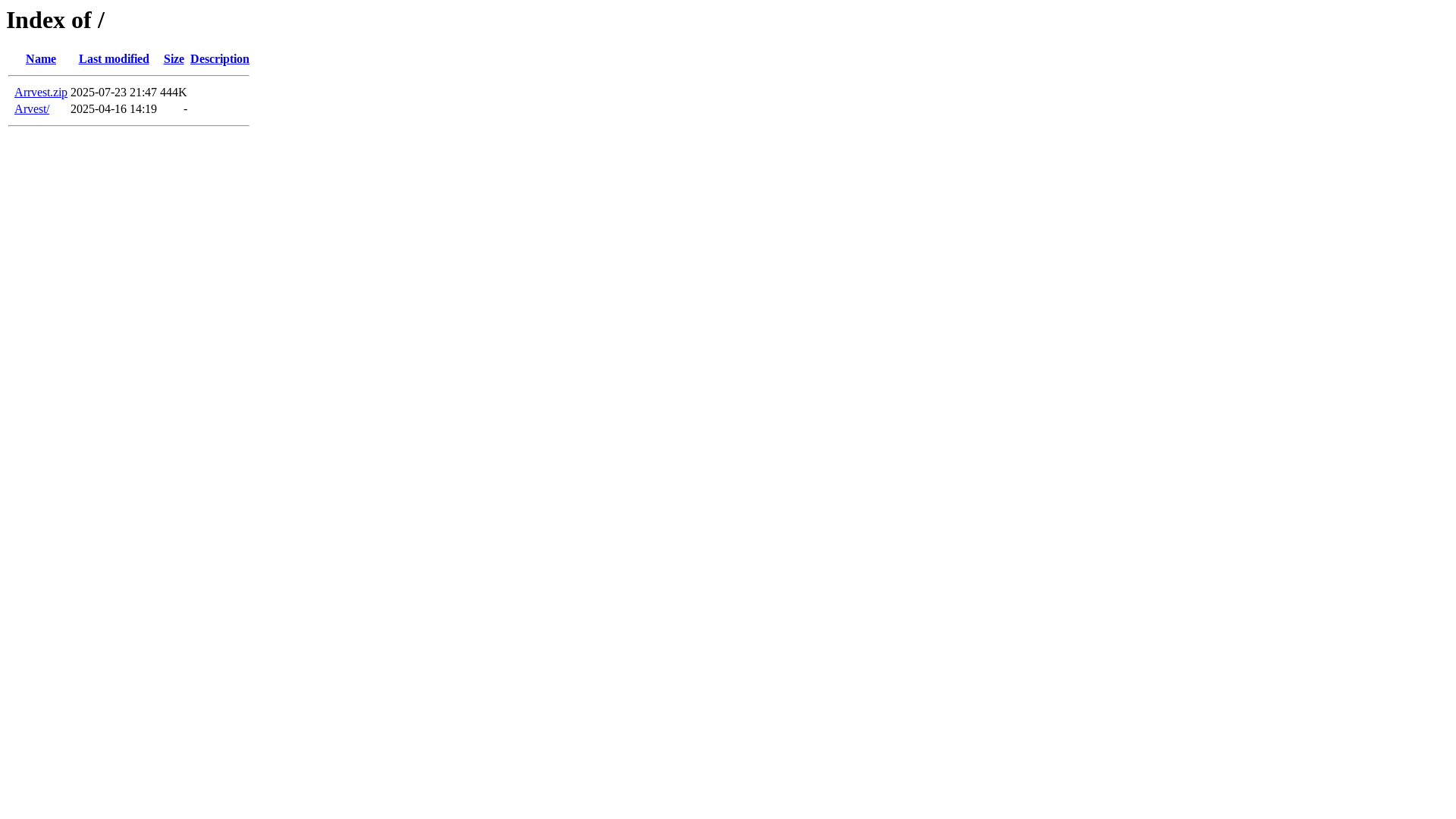 website screenshot of https://arvestonline.pw/