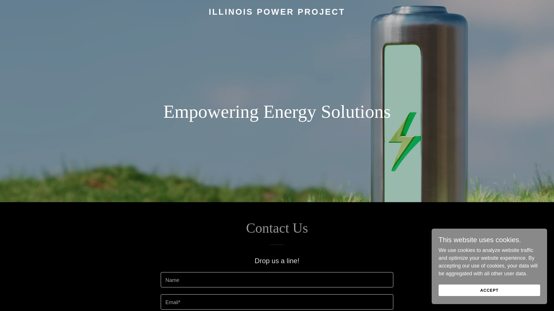 website screenshot of https://illinoispowerproject.org