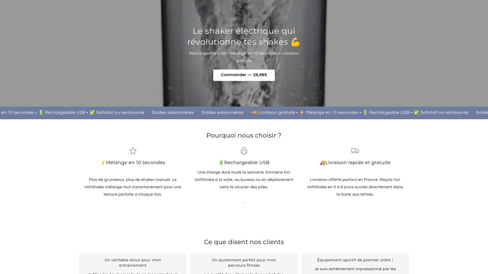 website screenshot of https://shakeboost.fr/