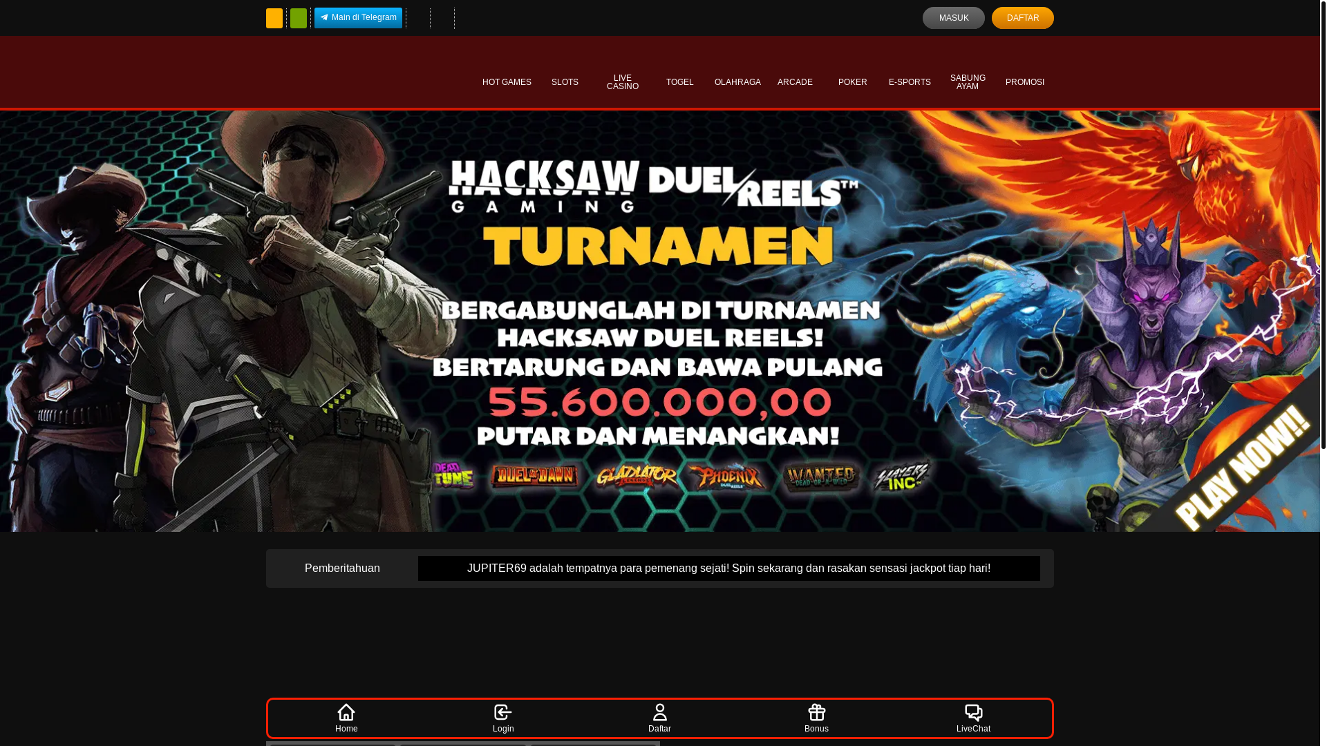 website screenshot of https://jupiter69.net/