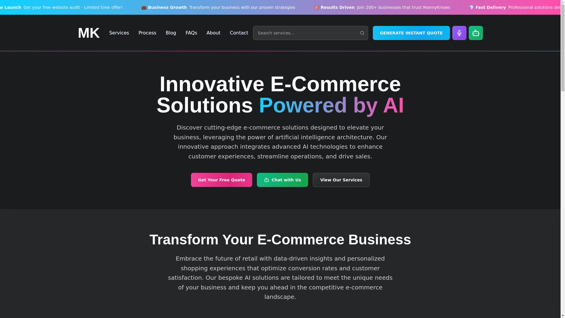 website screenshot of https://mannyknows.pages.dev/