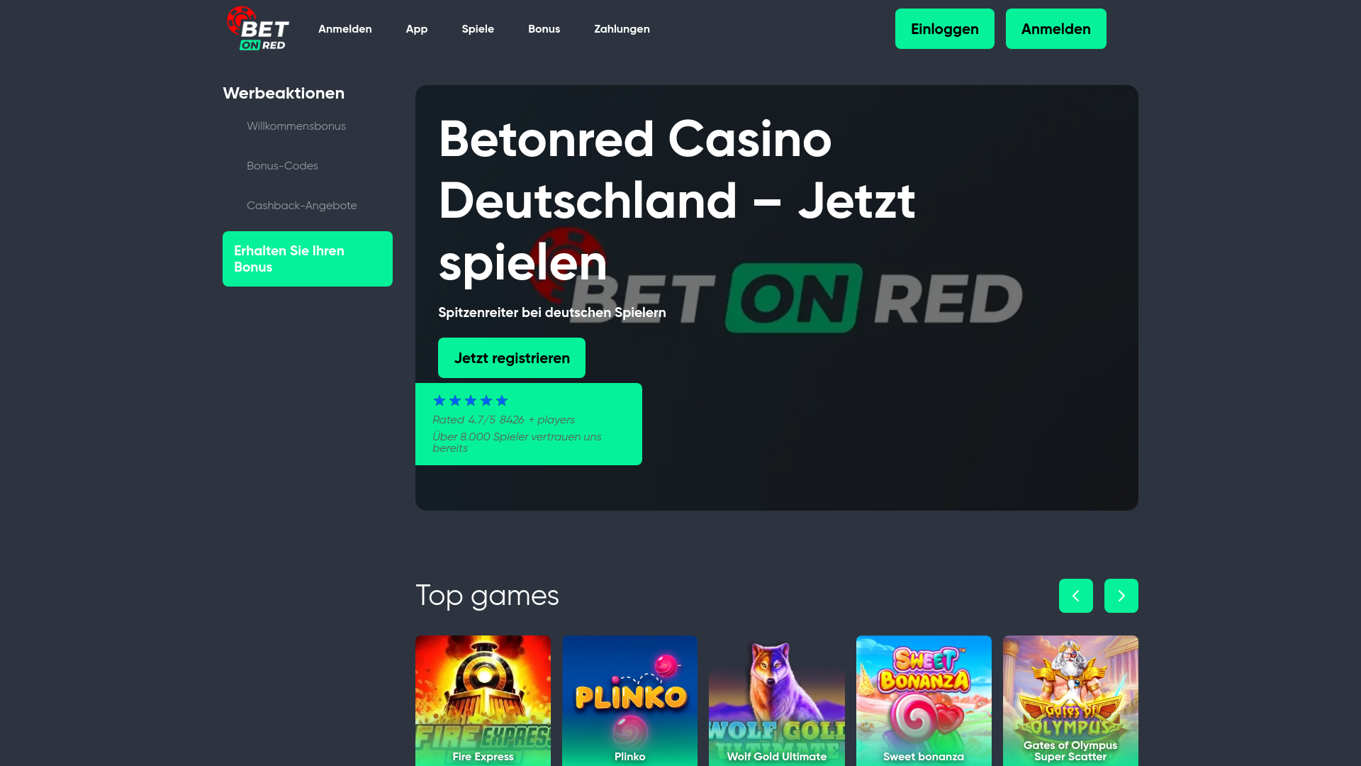 website screenshot of https://betonredscasino-com-de.pages.dev/