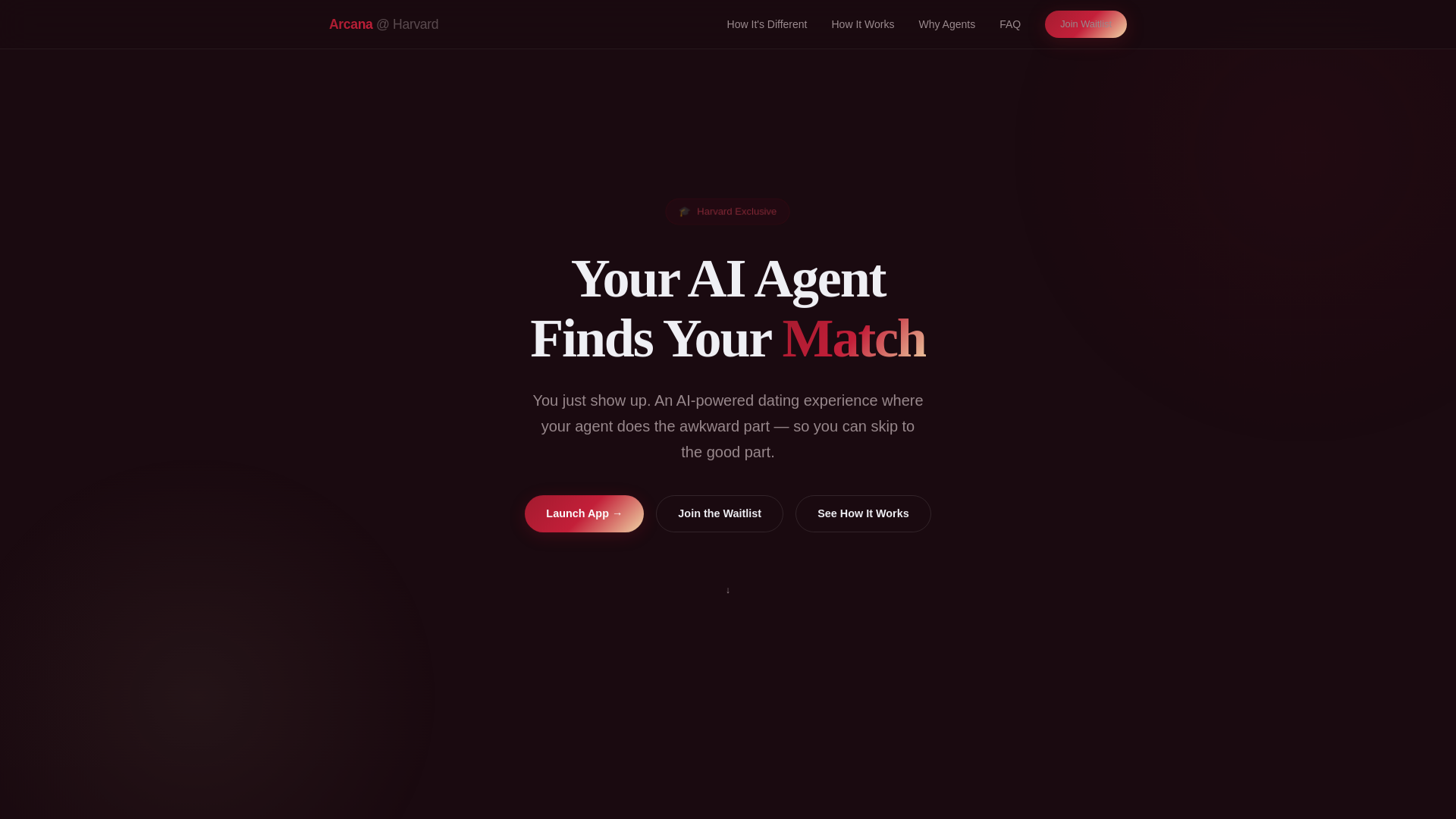 website screenshot of https://arcanadate.com