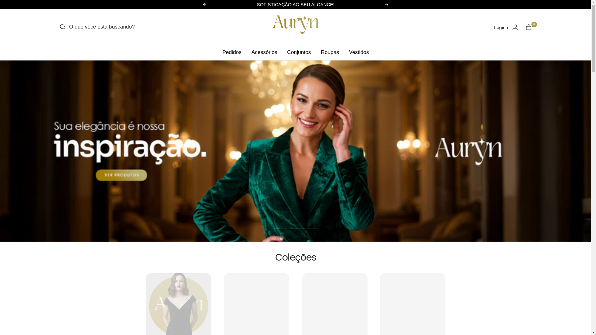 website screenshot of https://lojaauryn.com.br/