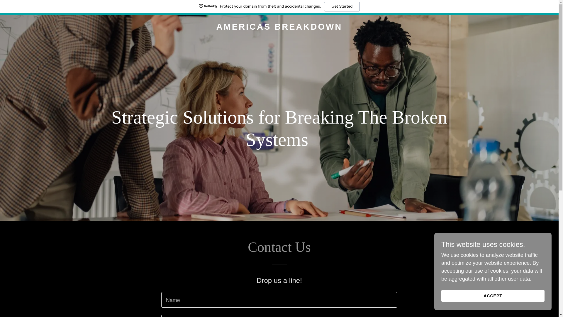 website screenshot of https://americasbreakdown.com/