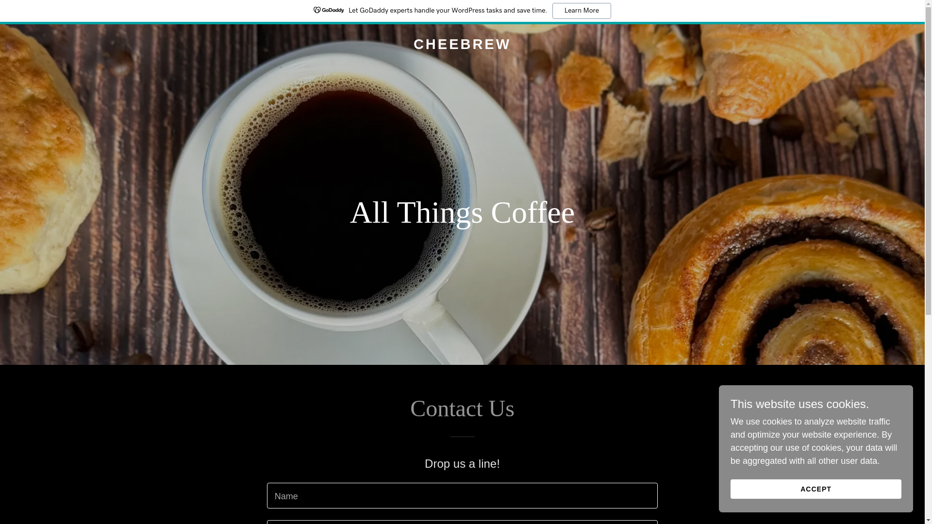 website screenshot of https://cheebrew.com/