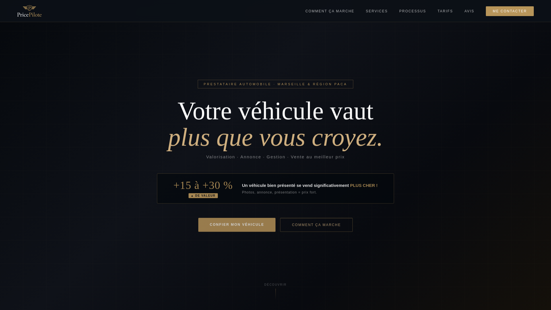 website screenshot of https://pricepilote.fr
