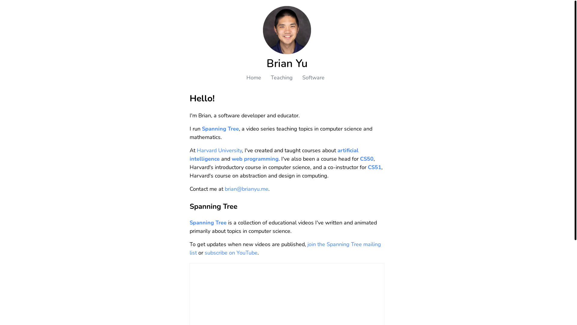 website screenshot of https://brianyu.pages.dev/