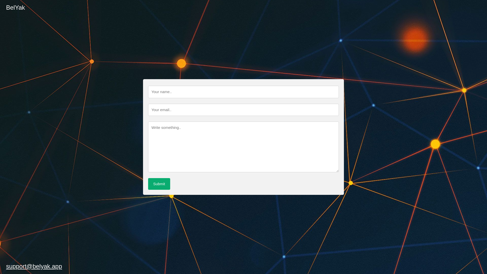 website screenshot of https://belyak.app/