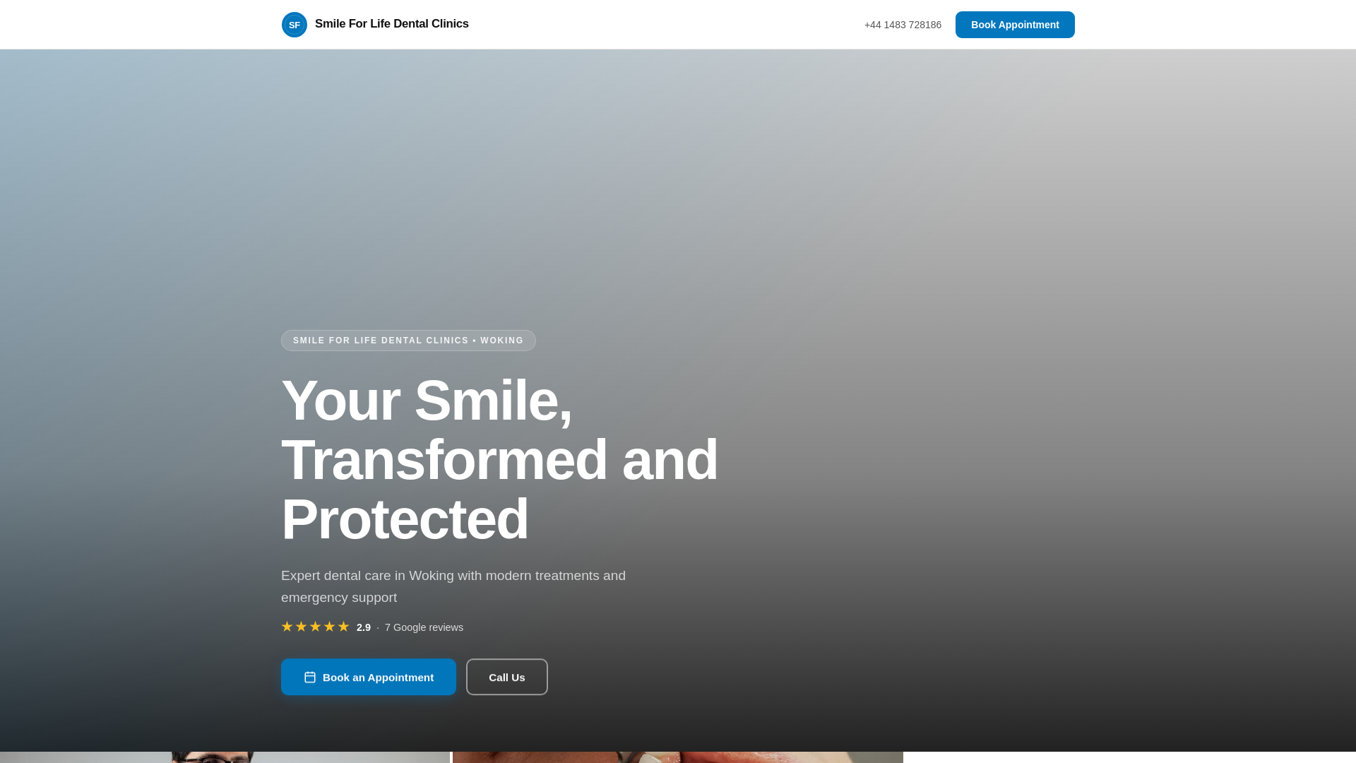 website screenshot of https://smile-for-life-dental-clinics-woking.pages.dev/